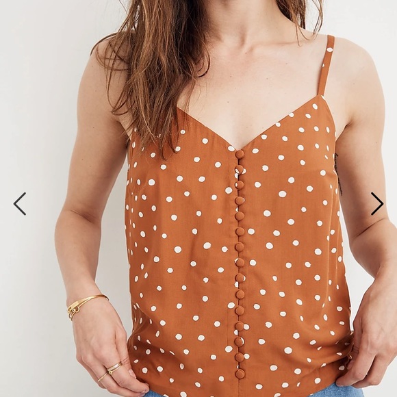 Button-Down Cami Top in Inkspot Dots - Picture 3 of 5
